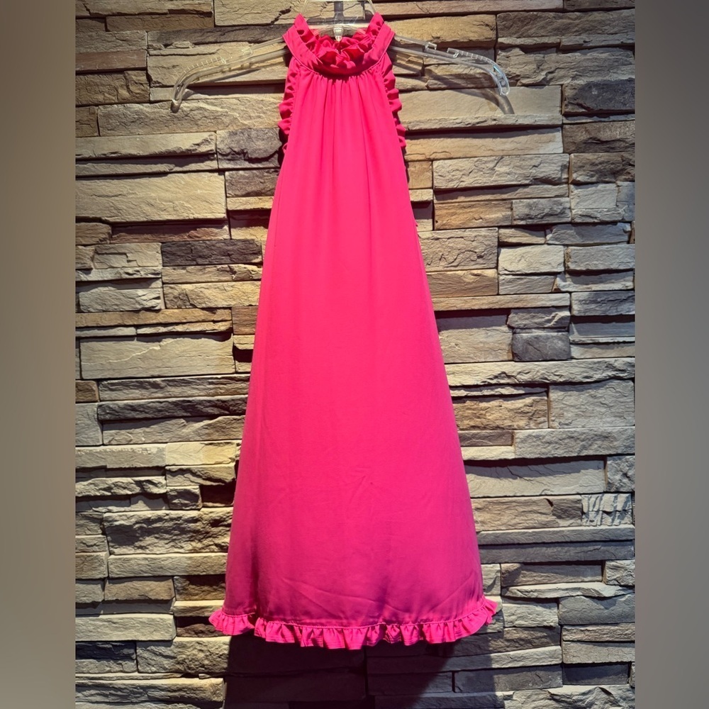 Amanda Uprichard Mock neck dress ruffle details Size Small